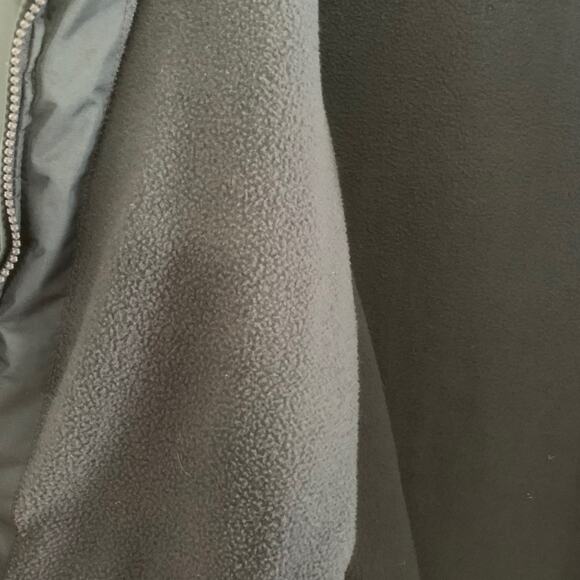 Navy blue and silver Fleece lined Zip up jacket with hide away hood - Picture 11 of 15